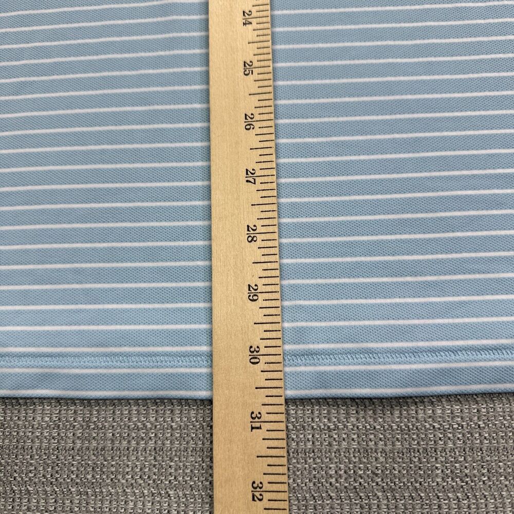 G/Fore Polo‎ Shirt Mens XL Blue Striped Performance Golf Casual Pullover - Picture 8 of 9